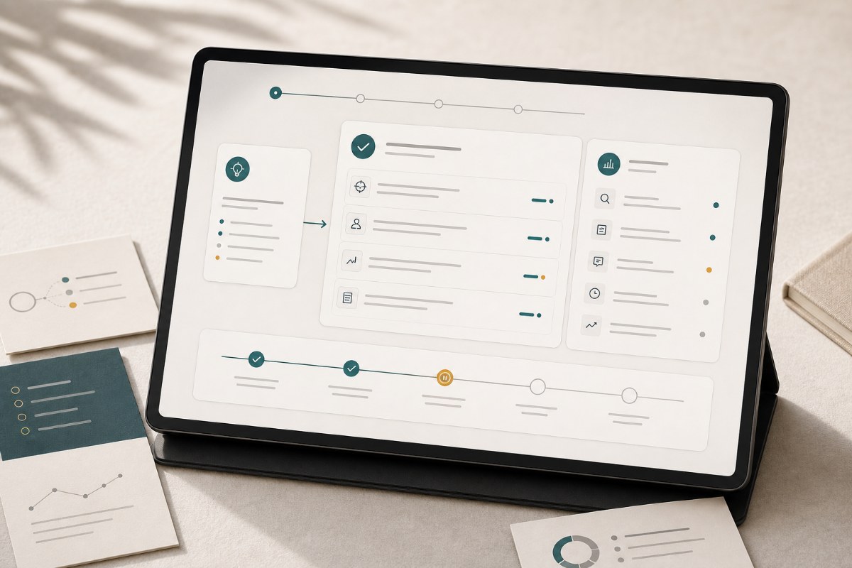 StartupAI workspace showing a concise founder idea becoming a reviewed validation brief and evidence plan